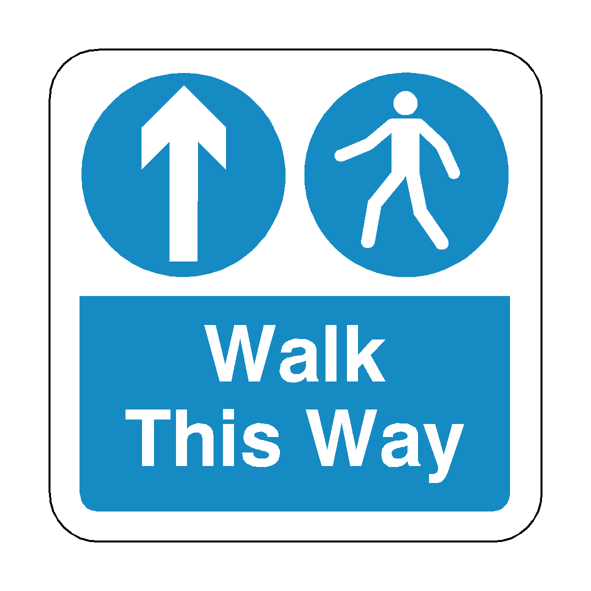 Run This Way Sign Walk This Way Floor Graphics Sticker | Safety-Label.co.uk