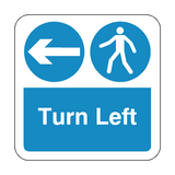 Turn Left Floor Graphics Sticker | Safety-Label.co.uk
