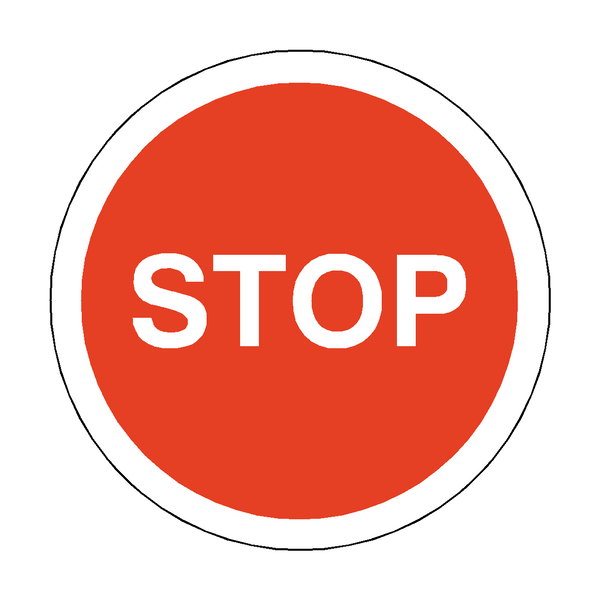 STOP Floor Marker Sticker