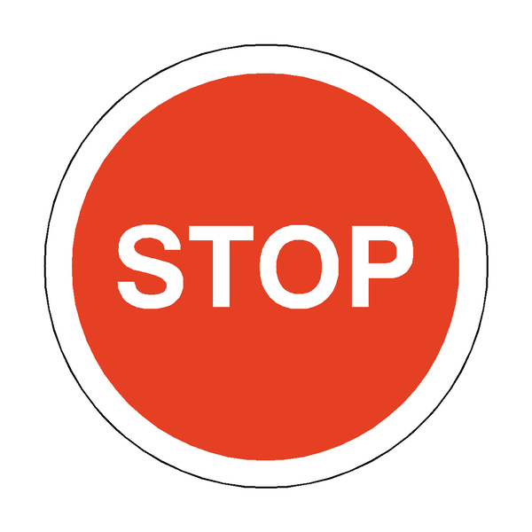 STOP Floor Marker Sticker | Safety-Label.co.uk