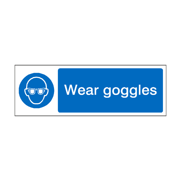 Wear Goggles Label SafetyLabel.co.uk