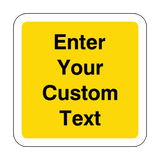 Custom Yellow Background  / Black Text Floor Graphics Sticker | Safety-Label.co.uk