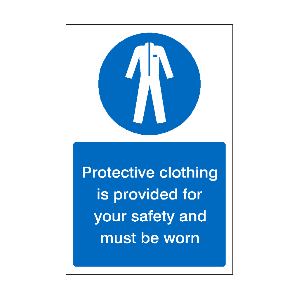 Protective Clothing Are Provided For Safety Sticker | Safety-Label.co.uk