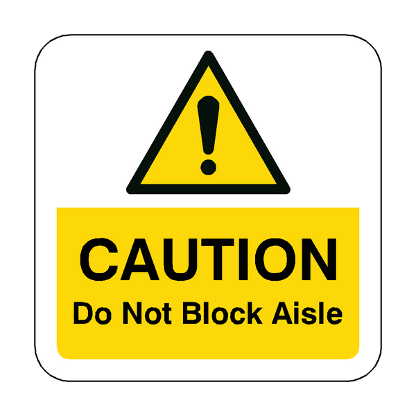 Do Not Block Aisle Floor Graphics Sticker | Safety-Label.co.uk
