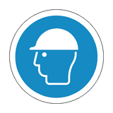 Hard Hat Floor Marker Sticker | Safety-Label.co.uk