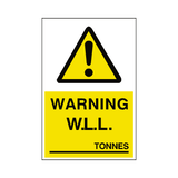 Working Load Limit Sticker Tonnes | Safety-Label.co.uk