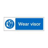 Wear Visor Label | Safety-Label.co.uk