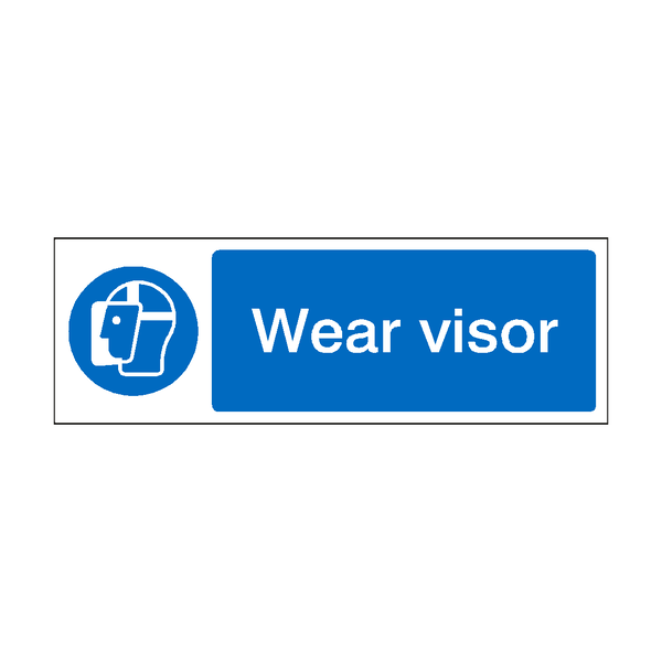 Wear Visor Label | Safety-Label.co.uk