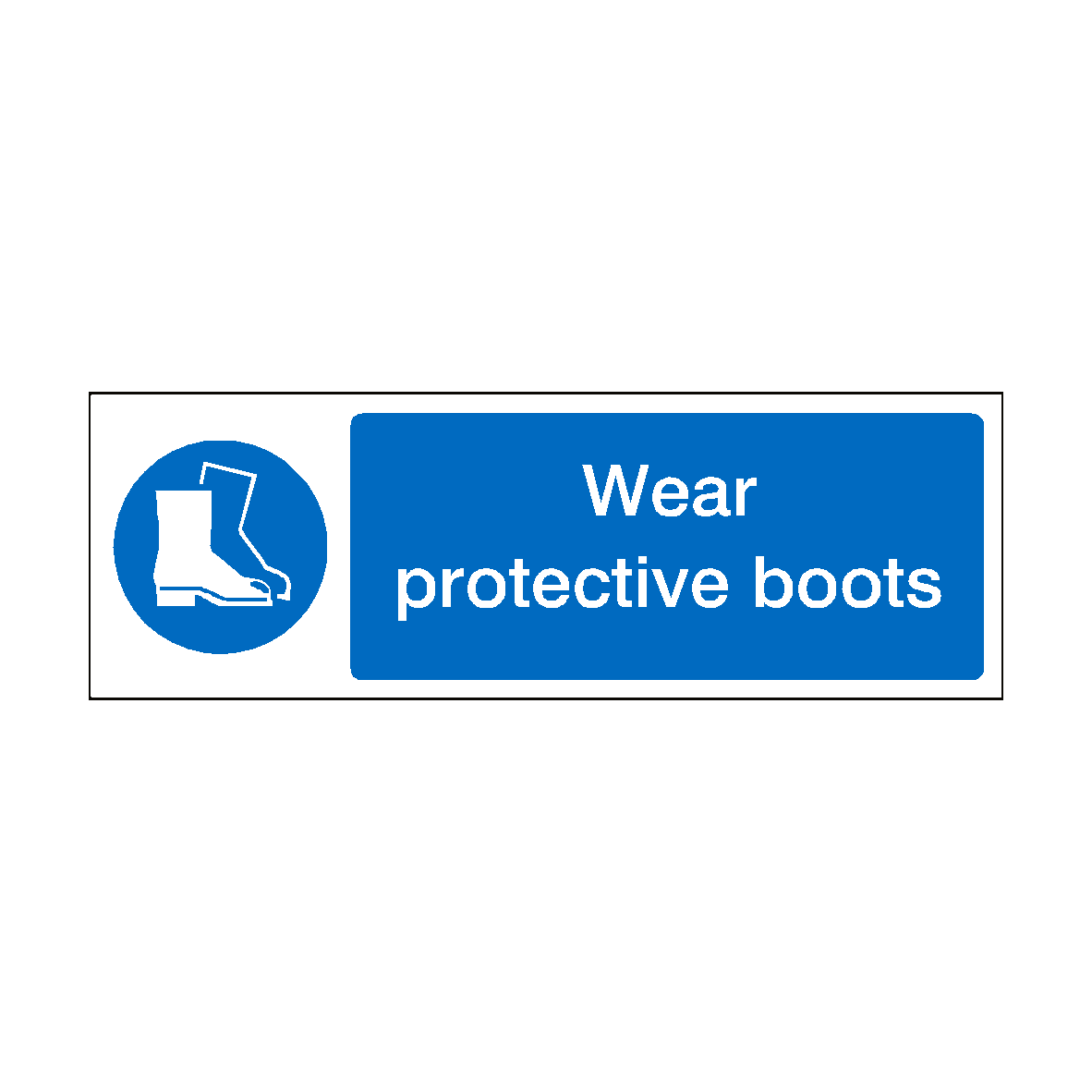 Wear Protective Boots Label | Safety-Label.co.uk