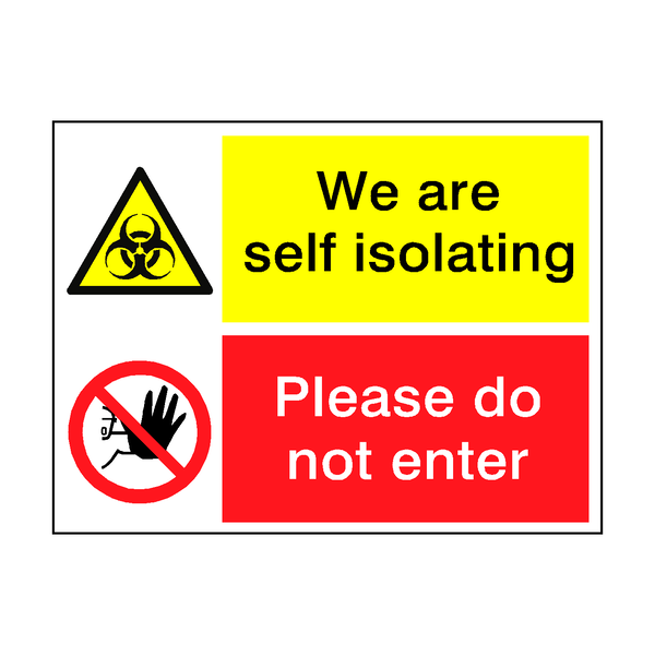 Self Isolating Sticker | Safety-Label.co.uk