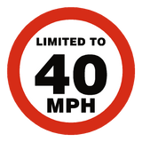 40 Mph Speed Limit Sticker | Safety-Label.co.uk