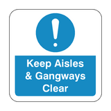 Keep Aisles & Gangways Clear Floor Graphics Sticker | Safety-Label.co.uk
