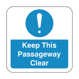 Keep This Passageway Clear Floor Graphics Sticker | Safety-Label.co.uk