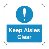 Keep Aisles Clear Floor Graphics Sticker | Safety-Label.co.uk