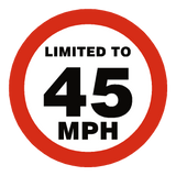 45 Mph Speed Limit Sticker | Safety-Label.co.uk