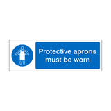Protective Aprons Must Be Worn Label | Safety-Label.co.uk