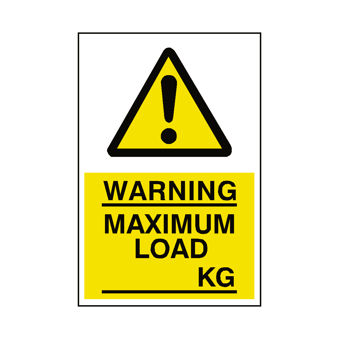 Maximum Load Sticker Kg | Safety-Label.co.uk
