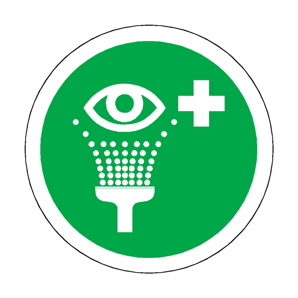 Emergency Eyewash Floor Marker Sticker | Safety-Label.co.uk