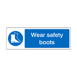 Wear Safety Boots Label | Safety-Label.co.uk
