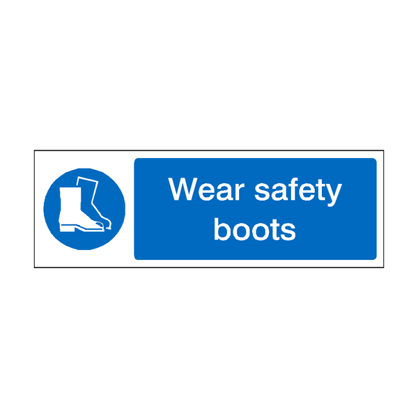 Wear Safety Boots Label | Safety-Label.co.uk