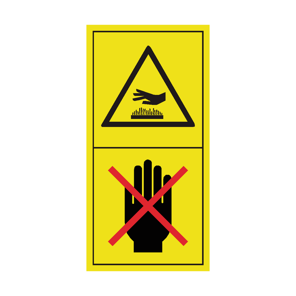 Hot Surface Do Not Touch Sticker | Safety-Label.co.uk