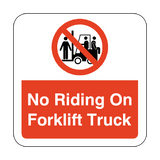 No Riding On Forklift Truck Floor Graphics Sticker | Safety-Label.co.uk