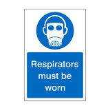 Respirators Must Be Worn Sticker | Safety-Label.co.uk