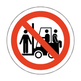 No Riding On Forklift Trucks Floor Marker Sticker | Safety-Label.co.uk