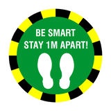 Stay 1 Metre Apart Floor Sticker - Green | Safety-Label.co.uk