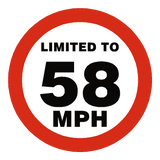 58 Mph Speed Limit Sticker | Safety-Label.co.uk