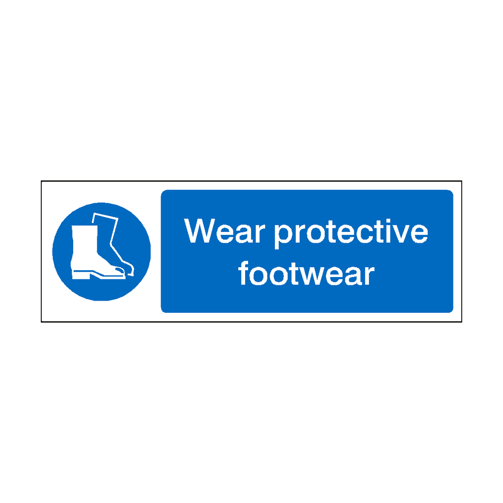 Wear Protective Footwear Label | Safety-Label.co.uk