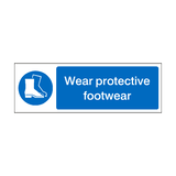 Wear Protective Footwear Label | Safety-Label.co.uk
