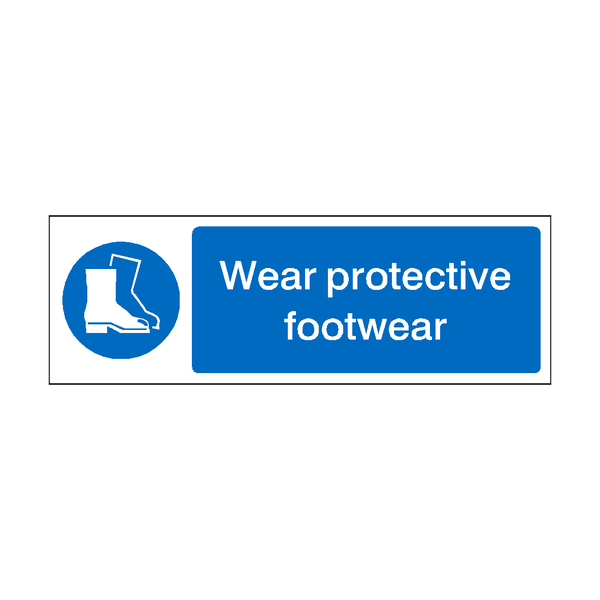 Wear Protective Footwear Label | Safety-Label.co.uk