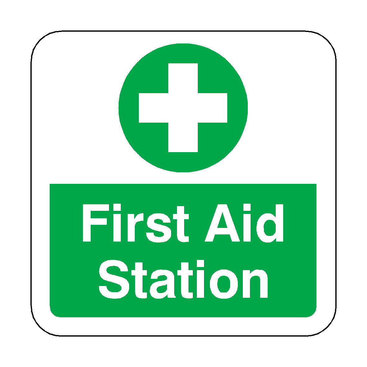 First Aid Station Floor Graphics Sticker