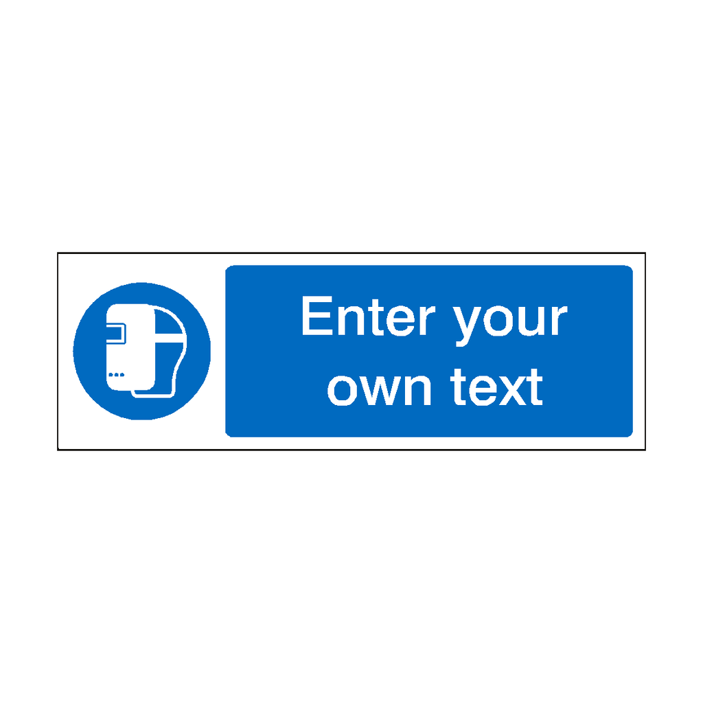 Wear Welding Mask Custom Sticker | Safety-Label.co.uk