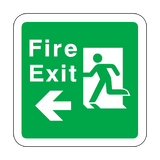 Fire Exit Arrow Left Floor Graphics Sticker | Safety-Label.co.uk