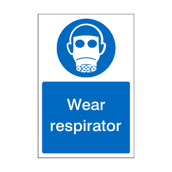 Wear Respirator Sticker | Safety-Label.co.uk