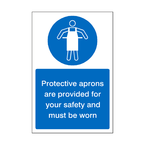 Protective Aprons Are Provided For Safety Sticker | Safety-Label.co.uk