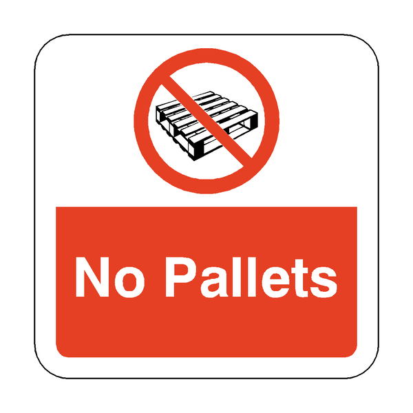 No Pallets Floor Graphics Sticker | Safety-Label.co.uk
