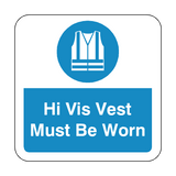 Hi Vis Vest Must Be Worn Floor Graphics Sticker | Safety-Label.co.uk
