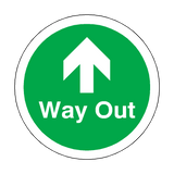 Way Out Up Arrow Floor Marker Sticker | Safety-Label.co.uk