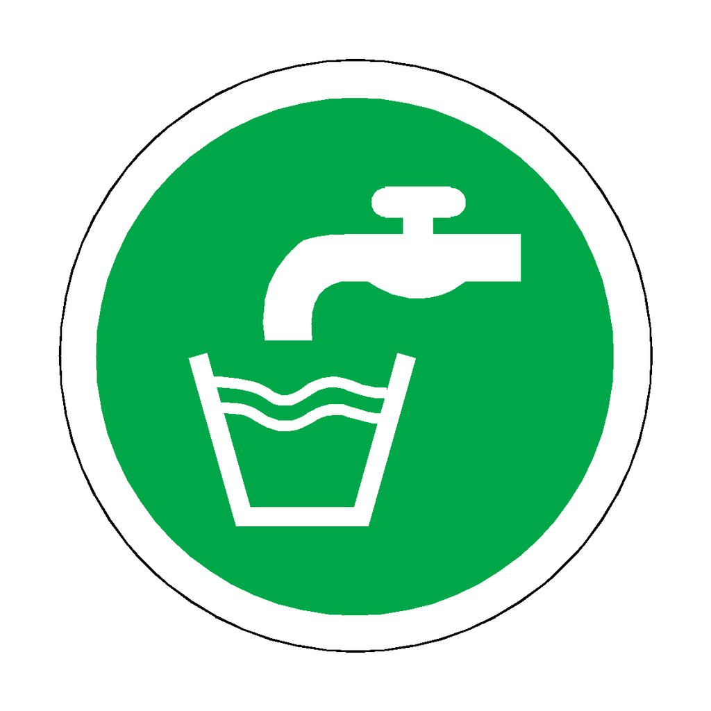 Water Sampling Point Sticker Drinking Water Floor Marker Sticker | Safety-Label.co.uk