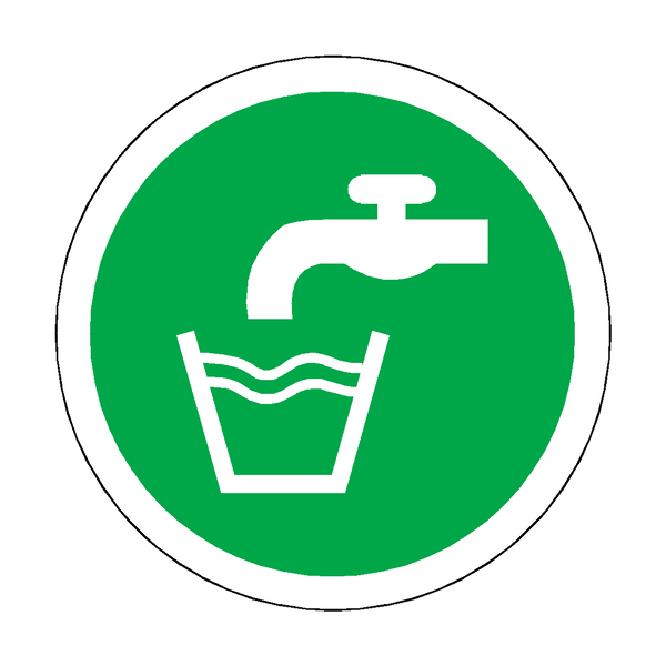 Drinking Water Floor Marker Sticker | Safety-Label.co.uk