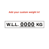 W.L.L Label Kg White Custom Weight | Safety-Label.co.uk