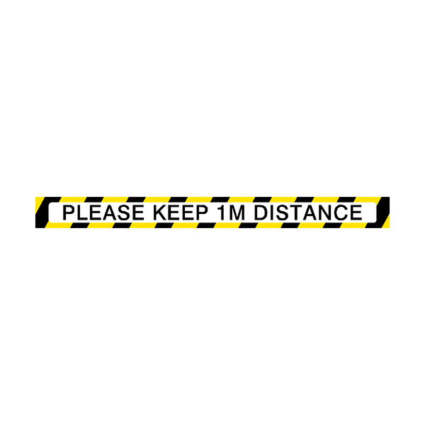 Please Keep 1M Distance Floor Marking Strip | Safety-Label.co.uk