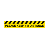 Please Keep 1M Distance Floor Graphics Strip | Safety-Label.co.uk