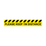 Please Keep 1M Distance Floor Graphics Strip | Safety-Label.co.uk