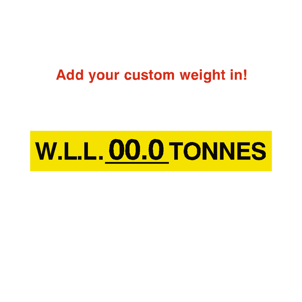 W.L.L Label Tonnes Yellow Custom Weight | Safety-Label.co.uk