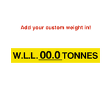 W.L.L Label Tonnes Yellow Custom Weight | Safety-Label.co.uk