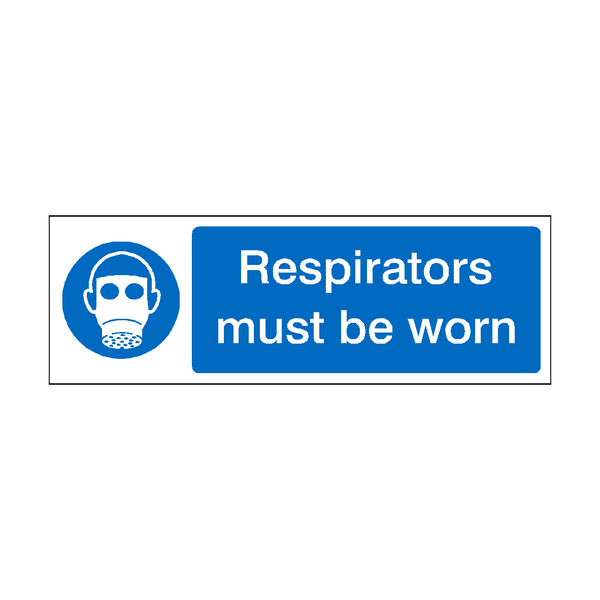 Respirators Must Be Worn Label | Safety-Label.co.uk